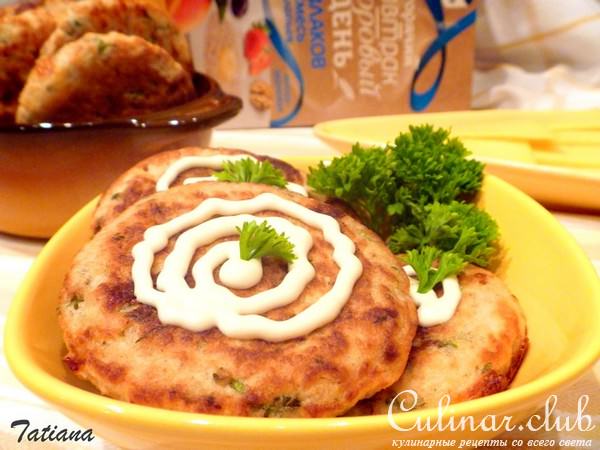Оладьи многозерновые с сыром и зеленью