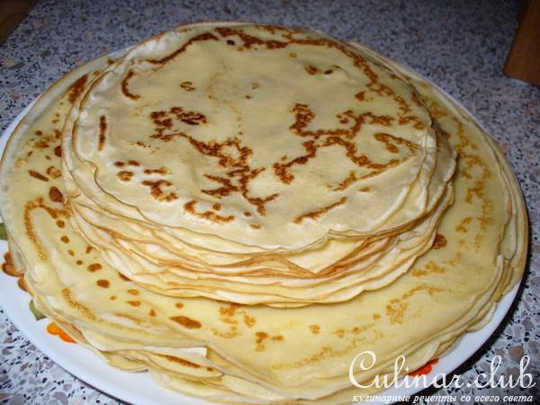 Блинчики нежные на минералке (мой вариант)