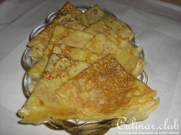 Апельсиновые блины с апельсиновым же соусом