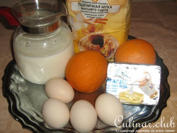 Апельсиновые блины с апельсиновым же соусом