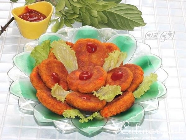 Крутоны морковные
