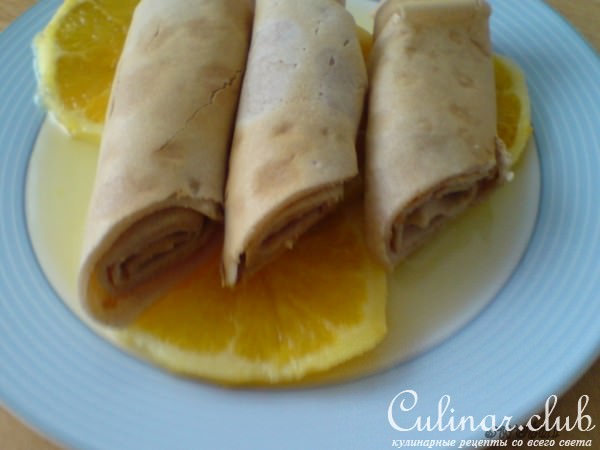 Коричные блинчики "Лакомка" с апельсинами (День третий..)