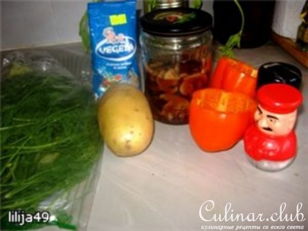 Перец фаршированный картофелем