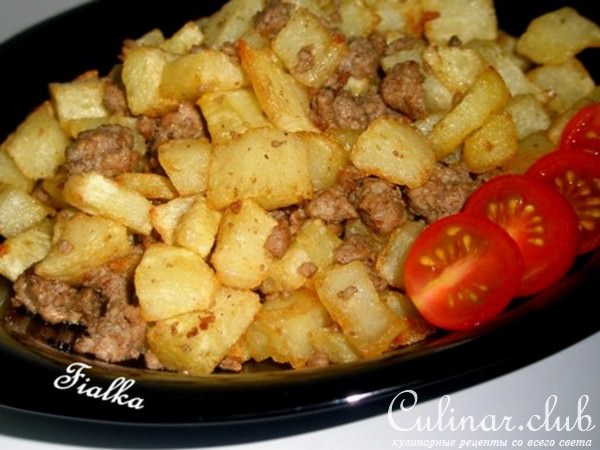 Хрустящая картошечка с фаршем по арабски