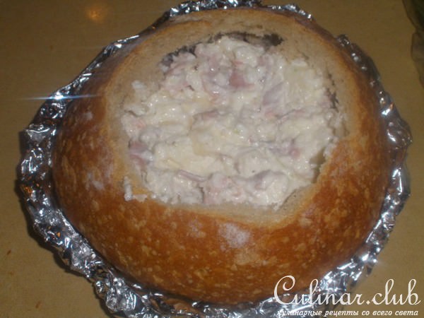 Фальшивое фондю в булочке. Вредное и жутко вкусное.(не для оценки)