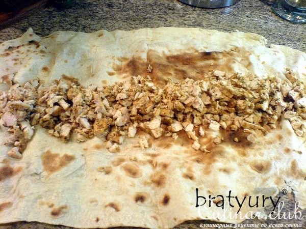 Шаурма (дюнер-кебаб) из куриного мяса размера XXXL