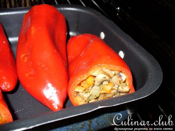 Болгарский перец фаршированный , запеченный ( постный рецепт )