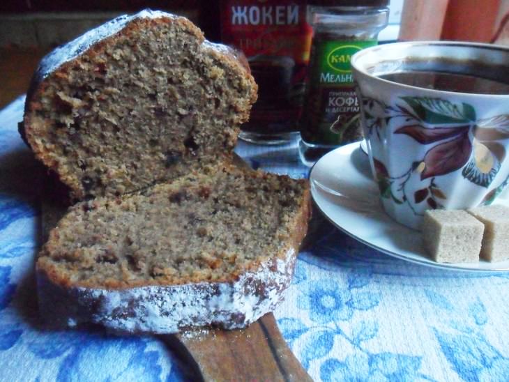 Кекс кофейный с шоколадными каплями.