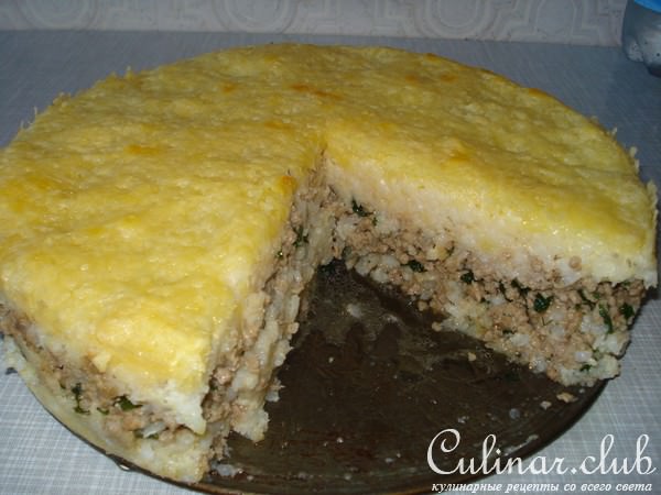 Рисовая запеканка с мясом