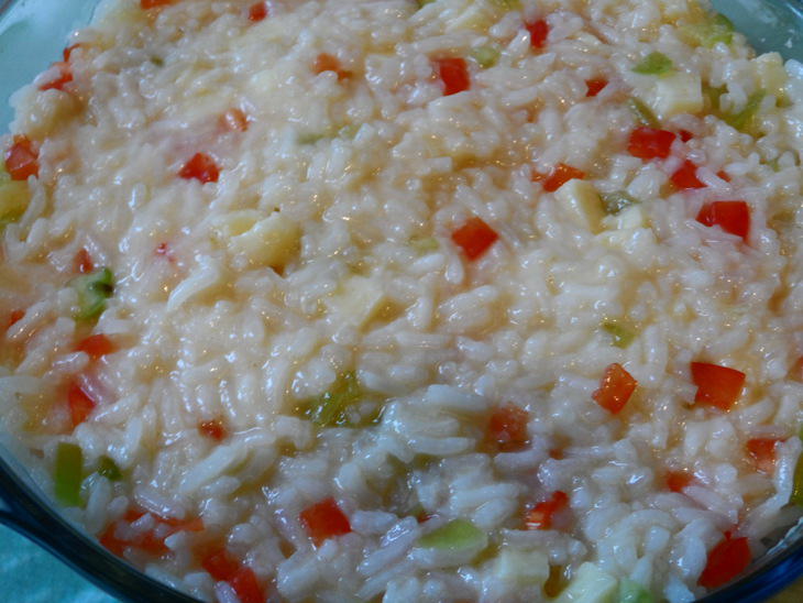 Рисовая запеканка с мясом.(нежная и сочная)