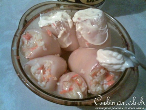 Фаршированные кальмары (вариант)