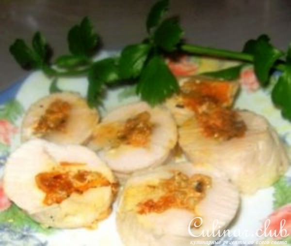 Куриные рулетики отварные