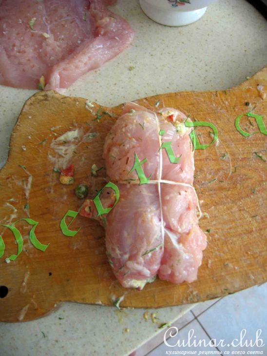 Куриные рулетики с овощами