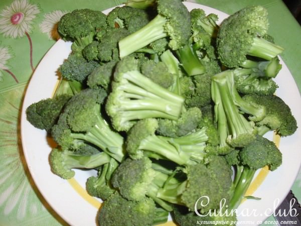 Брокколи с соусом из плавленного сырка (вариант)
