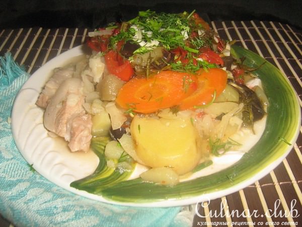 Свинина томлённая с овощами(По мотивам домлямы)