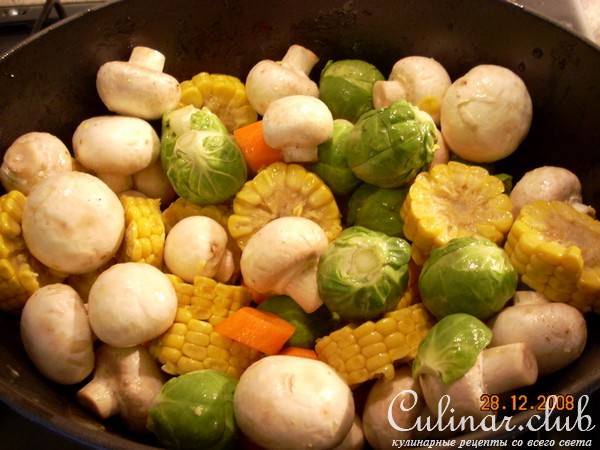 мясо в казане с овощами (вариант)