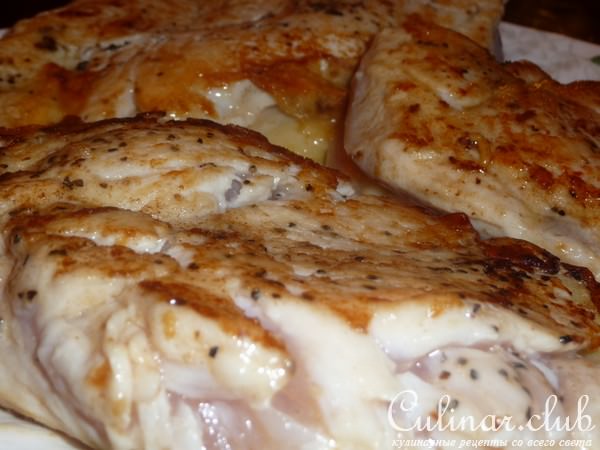 куриная грудка с яблоком и сыром brie.