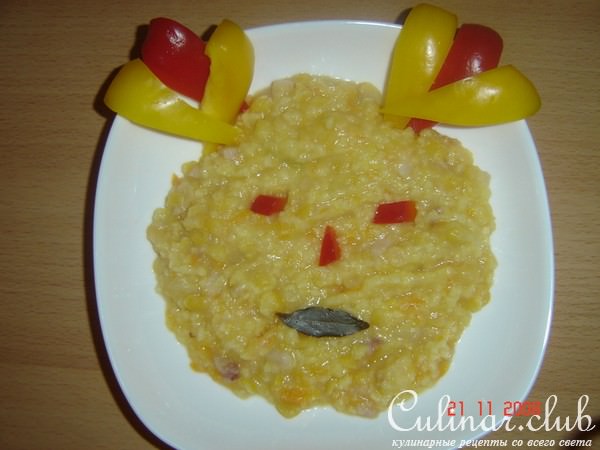 Армейская каша с салом