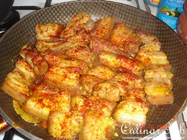 Свинина в Ворчестер (Worcestershire) соусе (с капустой)