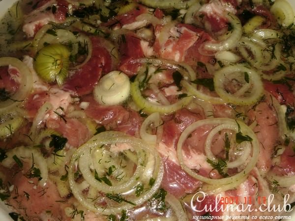 Шашлык из свинины и крылышек