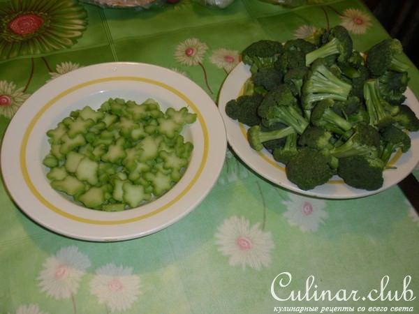 Брокколи с соусом из плавленного сырка (вариант)