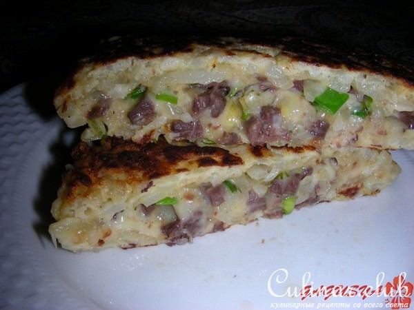 Картофельные рёсти по-швейцарски с начинкой