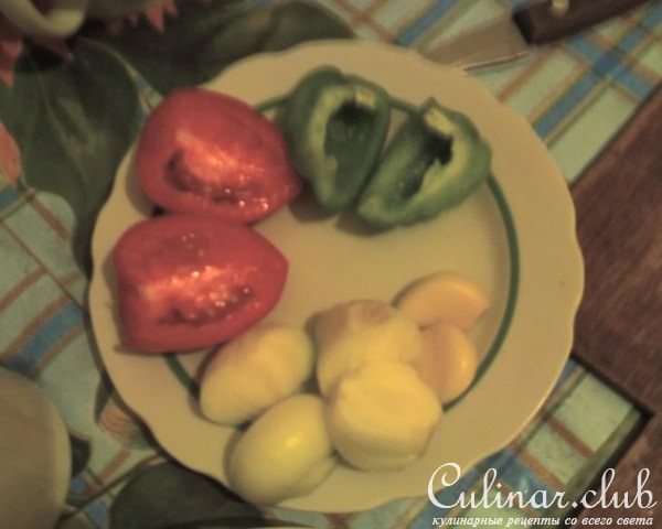 Печень и сердечки со сливками