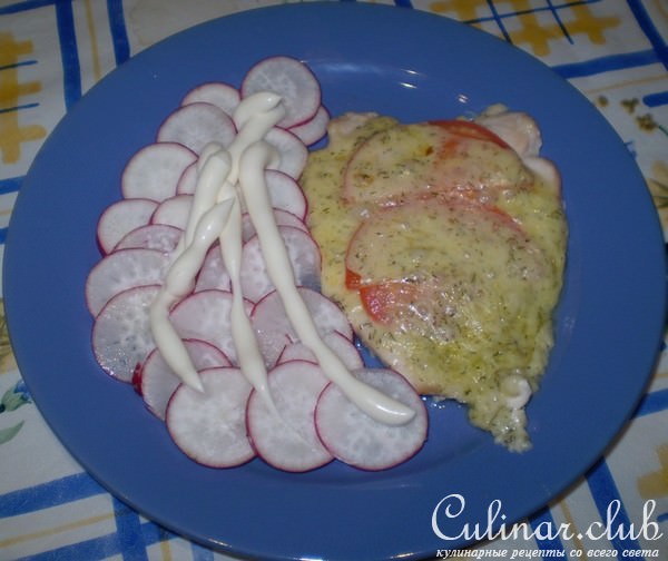 Филе грудки куриной под сыром
