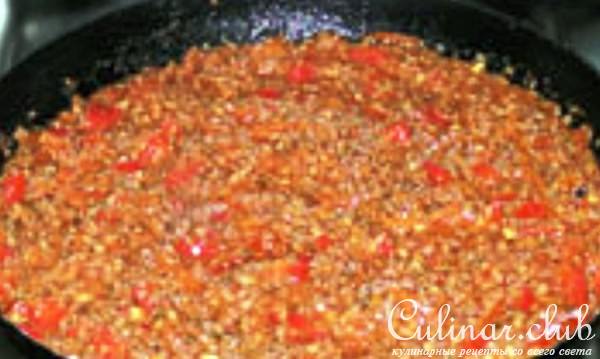 Лазанья с шампиньонами и фарша