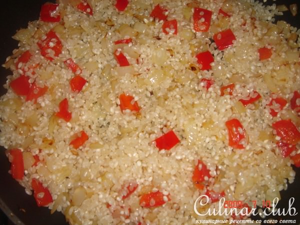 Ризотто с куриной печенью