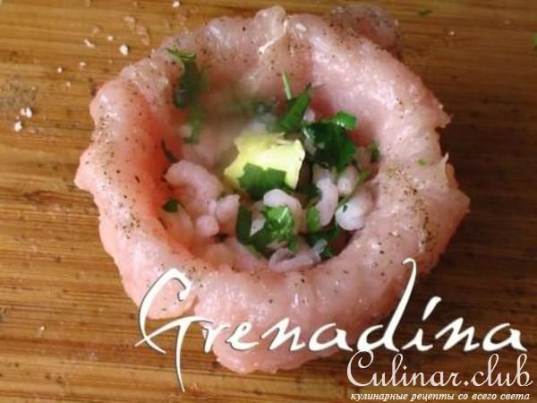 Курица с креветками