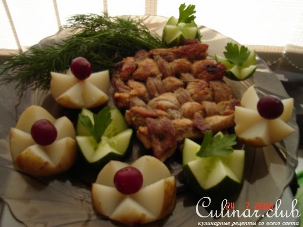Плетённая мясная котлетка:)