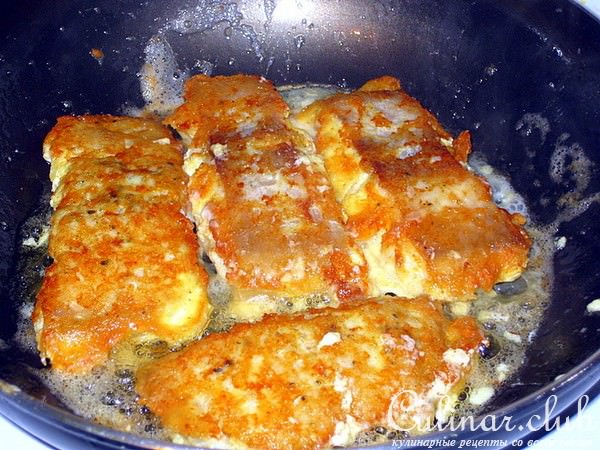 Филе морского языка в шубке.