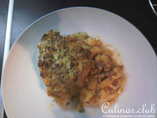 запеканка из жареной картошки и фарша