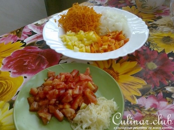 Рис с мясом и овощами.