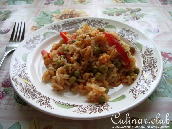 Пилав с креветками