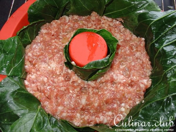 Франкфуртский капустно-мясной венок.