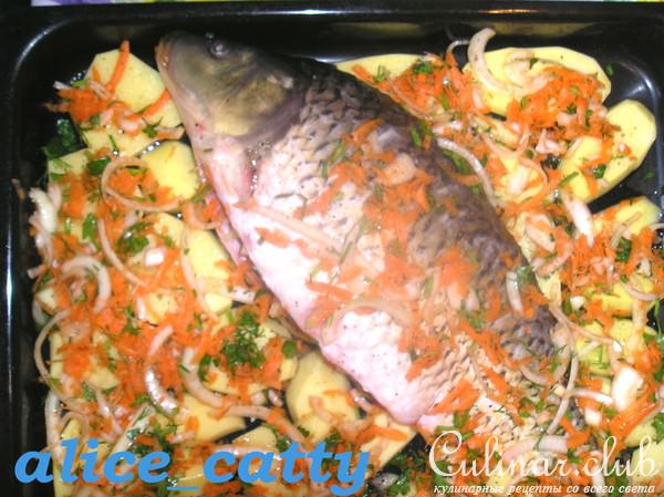 КАРП ЗАПЕЧЕНЫЙ С ОВОЩАМИ
