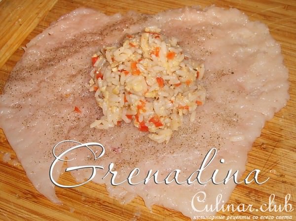 Куриная грудка фаршированная рисом