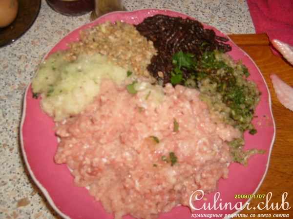 Фаршированная курица.