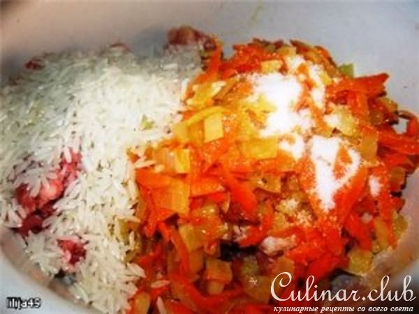 Мой фаршированный перец в томате и сметане