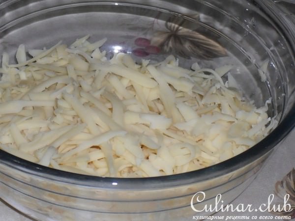 Картофельная запеканка с фаршем из куриных потрошков и тыквой