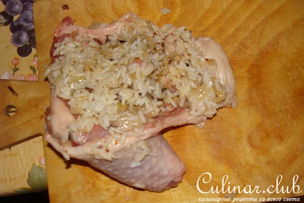 Фаршированные куриные окорочка