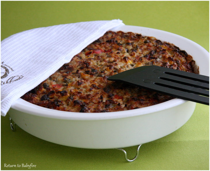 Пикантный рисовый пирог с сыром