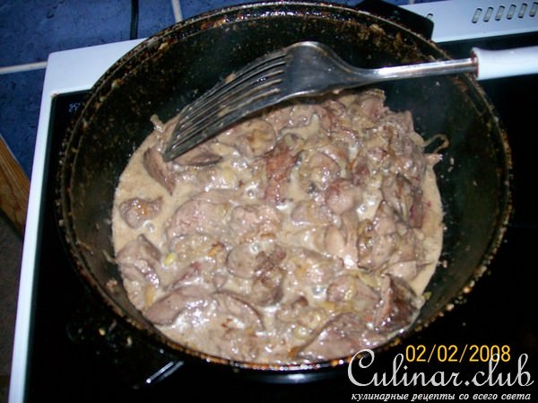 Фаршированная утка (с куриной печенкой)