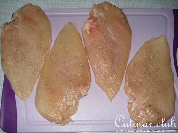 Куриные грудки с грибами