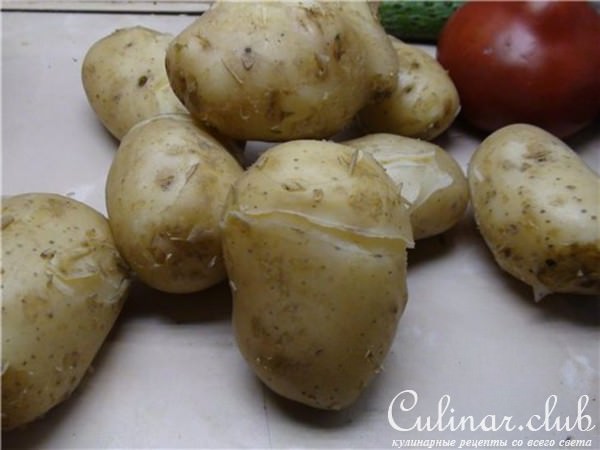 Картофельная запеканка с мясным фаршем.