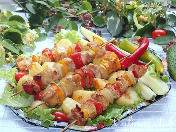 Шашлык по-гречески. Сувлаки из куриной грудки