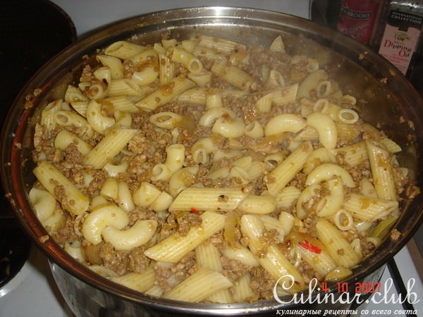 Макароны с мясом