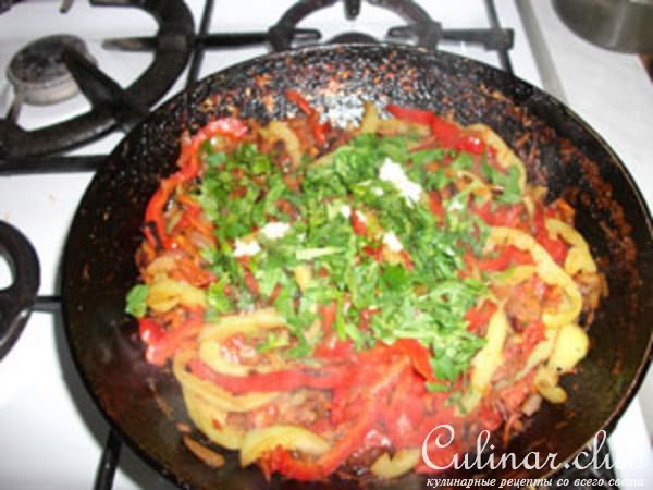 Гречка с овощами и курицей